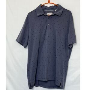 Hickey Freeman Men’s L Gray Short Sleeve 3 Button Polo Golf Casual Shirt Summer